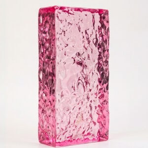 Стеклянный кирпич Glassio Айс розовый 20x10x5 см