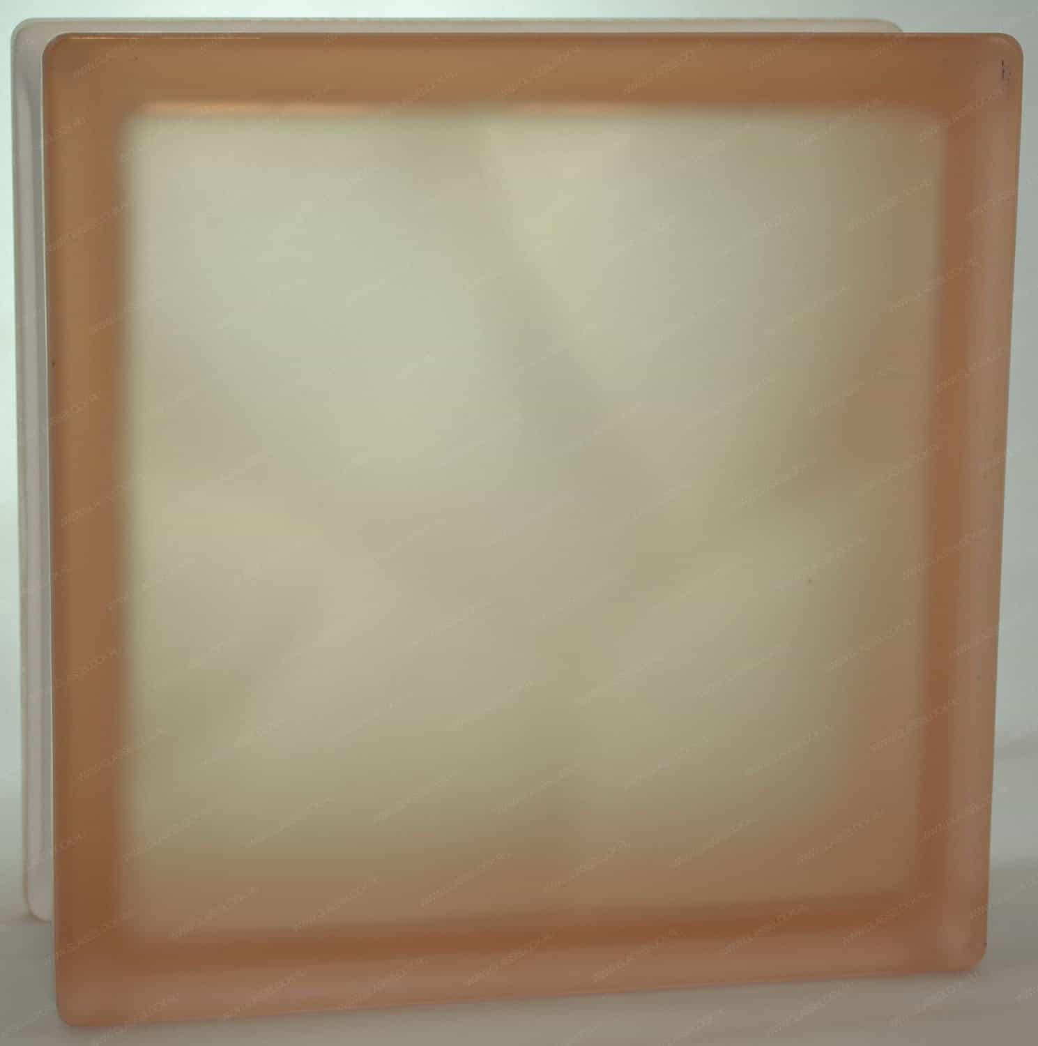 Стеклоблок волна розовый матовый окраска в массе Vitrablok 19x19x8