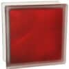Стеклоблок полуматовый красный (матовый с одной стороны) Vitrablok 19x19x8 окрашенный изнутри