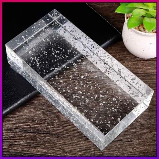 Стеклянный кирпич Glassio Bubble 20х10х5см QP-001 ровные края