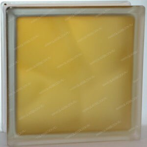 Стеклоблок полуматовый коричневый волна (матовый с одной стороны) Vitrablok 19x19x8 окрашенный изнутри