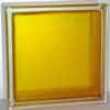 Стеклоблок арктик медовый окрашенный изнутри Vitrablok 19х19х8