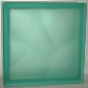Стеклоблок бирюзовый полуматовый волна окраска в массе Vitrablok 19x19x8