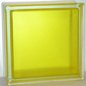 Стеклоблок арктик желтый окрашенный изнутри Vitrablok 19х19х8