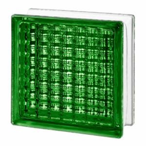 Стеклоблок сона изумрудный, окрашенный изнутри Vitrablok 19×19×8