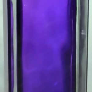 Стеклоблок половинка аметист окрашенный изнутри Vitrablok 19х9х8