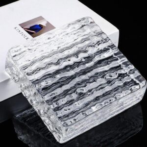 Стеклянный кирпич Glassio Waterfall (Водопад) бесцветный 150х150х50 мм
