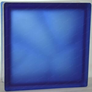 Стеклоблок волна синий полуматовый окраска в массе Vitrablok 19x19x8