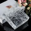 Стеклянный кирпич Glassio Ice бесцветный 150х150х50 мм