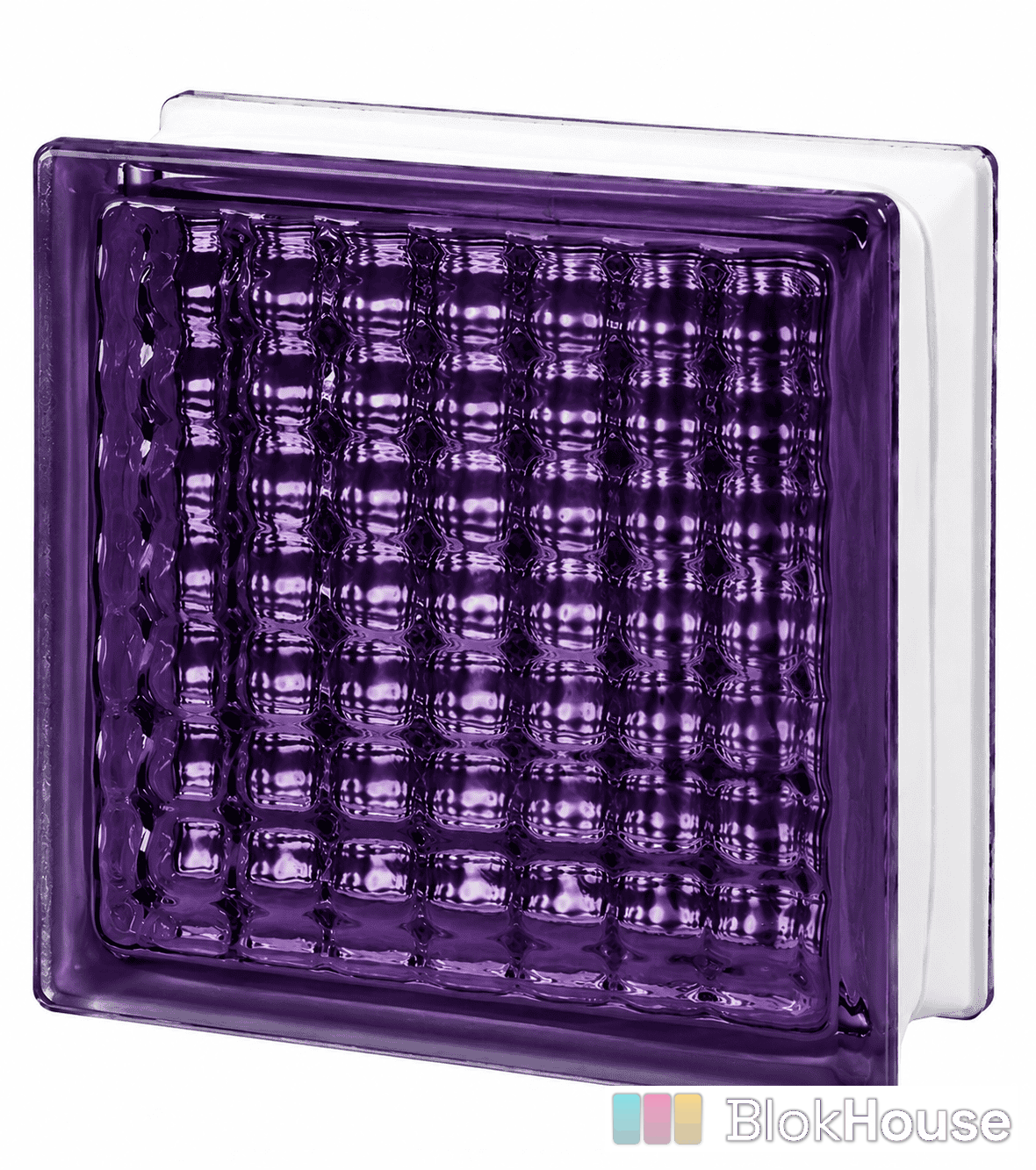 Стеклоблок сона аметист, окрашенный изнутри Vitrablok 19×19×8