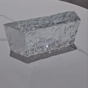 Стеклянный кирпич Glassio Айс угловой бесцветный 20x10x5 см