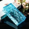 Стеклянный кирпич Glassio Ice голубой 20х10х5 см