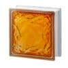Стеклоблок Айс оранжевый Vitrablok 19,7x19,7x8