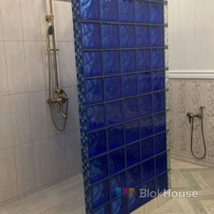 Стеклоблок волна желтый окрашенный изнутри Vitrablok 19х19х8