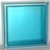 Бирюзовый стеклоблок Vitrablok 19х19х8 для дизайна интерьера.