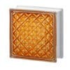 Стеклоблок Актис оранжевый Vitrablok 19,7×19,7×8 см