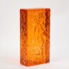 Стеклянный кирпич Glassio Айс оранжевый 20x10x5 см