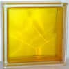 Стеклоблок волна медовый окрашенный изнутри Vitrablok 19х19х8
