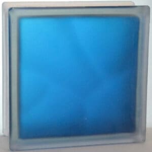 Стеклоблок полуматовый синий (матовый с одной стороны) Vitrablok 19x19x8 окрашенный изнутри