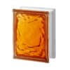 Стеклоблок Айс оранжевый Vitrablok 14,6x19,7x8