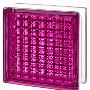 Стеклоблок сона малиновый, окрашенный изнутри Vitrablok 19×19×8