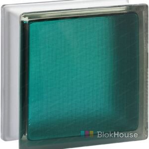 Стеклоблок самба цвет морская волна Vitrablok