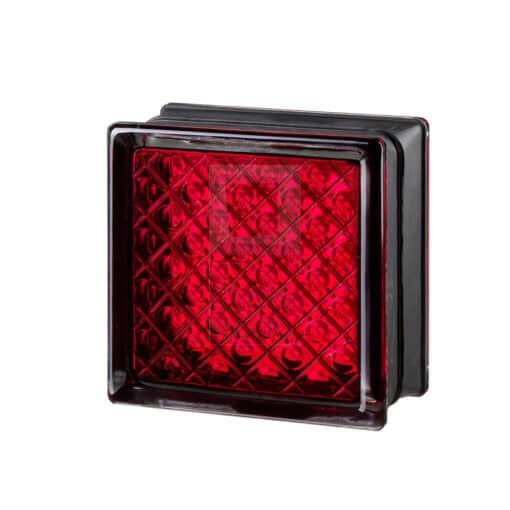 Стеклоблок красный даредевил Mini 14.6x14.6x8 см.
