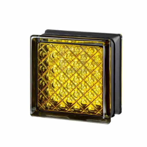 Стеклоблок MGs DAREDEVIL YELLOW Mini 14.6x14.6x8 см. желтый