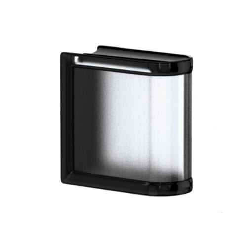 Торцевой стеклоблок серый Mini Classic 14.6x14.6x8 см.