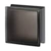 Стеклоблок гладкий черный бриллиант матовый Vitrablok 19х19x8 черный 30%