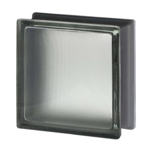 Стеклоблок самба бесцветный черный бриллиант Vitrablok 19х19x8