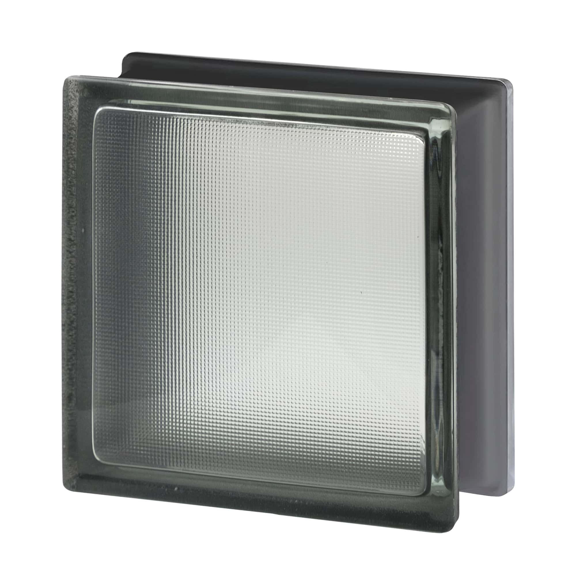 Стеклоблок самба бесцветный черный бриллиант Vitrablok 19х19x8