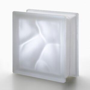 Стеклоблок бесцветный полуматовый волна Neutro Vetroarredo Q19 O SAT 1 LATO 19x19x8