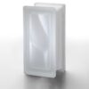 Стеклоблок матовый половинка бесцветный волна Vetroarredo Neutro R09 O SAT 1 LATO 19x9x8