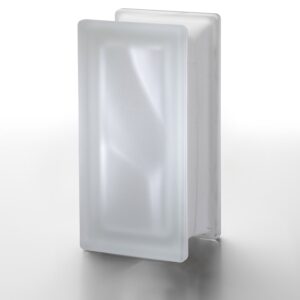Стеклоблок матовый половинка бесцветный волна Vetroarredo Neutro R09 O SAT 1 LATO 19x9x8