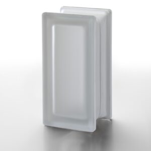 Стеклоблок матовый половинка бесцветный гладкий Vetroarredo Neutro R09 T SAT 1 LATO 19x9x8