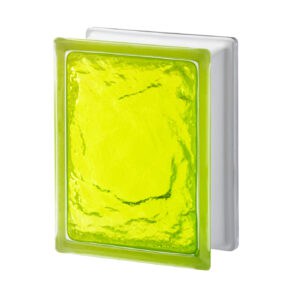 Стеклоблок Айс желтый Vitrablok 14,6x19,7x8