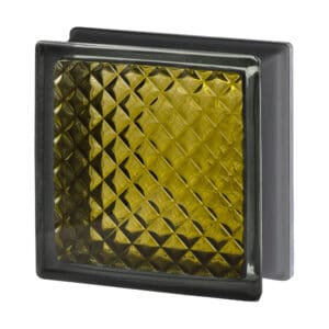 Стеклоблок инка бронза черный бриллиант Vitrablok 19х19x8