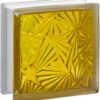 Стеклоблок мороз медовый окрашенный изнутри Vitrablok 19х19х8