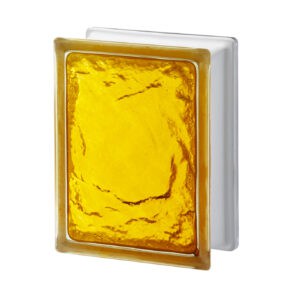 Стеклоблок Айс медовый Vitrablok 14,6x19,7x8