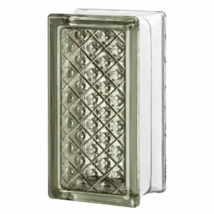 Стеклоблок половинка Диамонд опал Vitrablok 9,8×19,7×8 см