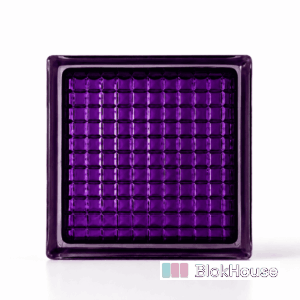 Стеклоблок сетка фиолетовый окрашенный изнутри Vitrablok 19х19х8