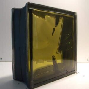 Стеклоблок бронза волна черный бриллиант Vitrablok 19х19x8