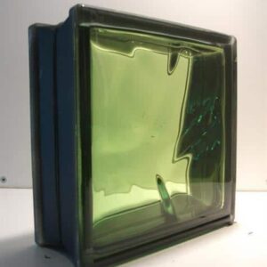 Стеклоблок тархун волна черный бриллиант Vitrablok 19х19x8