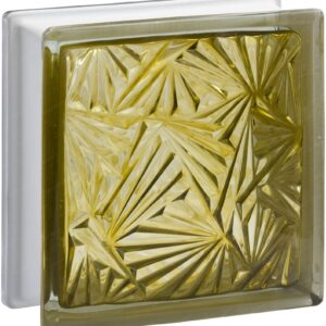Стеклоблок мороз бронза окрашенный изнутри Vitrablok 19х19х8