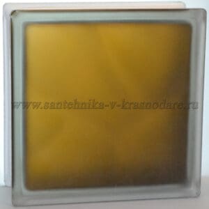 Стеклоблок матовый бронза Vitrablok 19x19x8 окрашенный изнутри