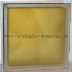 Стеклоблок матовый коричневый Vitrablok 19x19x8 окрашенный изнутри