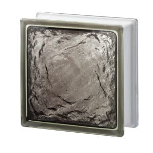 Стеклоблок Айс черный Vitrablok 19,7x19,7x8