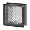 Стеклоблок инка бесцветный черный бриллиант Vitrablok 19х19x8