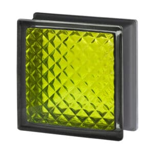 Стеклоблок инка тархун черный бриллиант Vitrablok 19х19x8